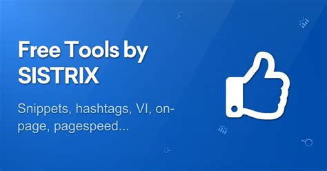 sistrix snippet generator|Free Tools .